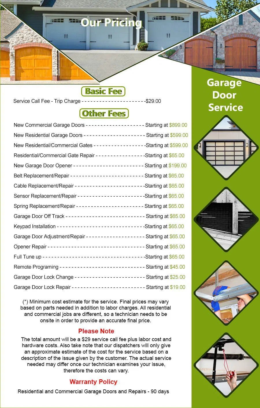 Interstate Garage Door Service Dallas, TX 469-454-0448